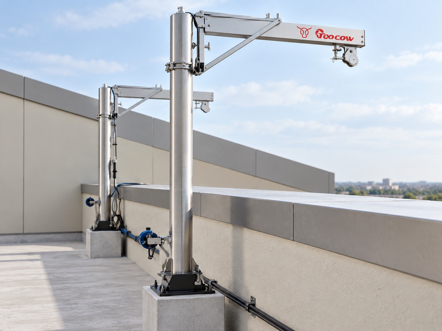 Davit suspension arms