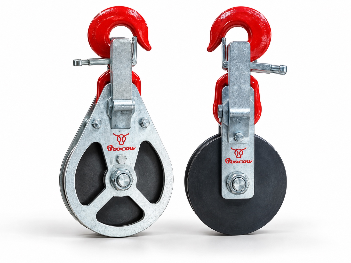 Lifting pulley assemblies