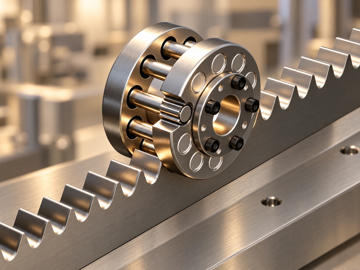 Zero-backlash roller pinion drive